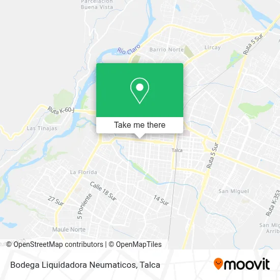 Bodega Liquidadora Neumaticos map