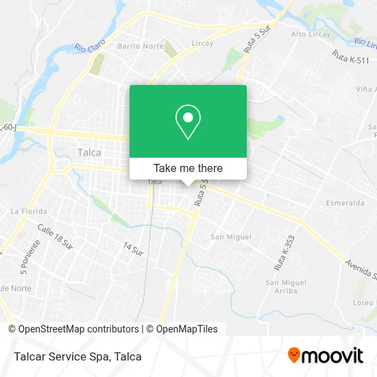 Talcar Service Spa map