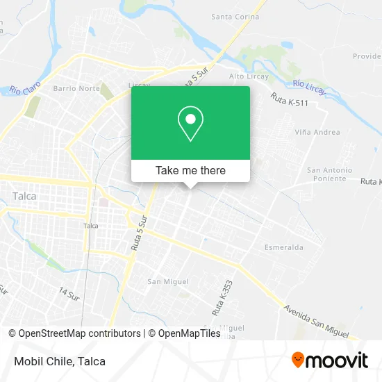 Mobil Chile map