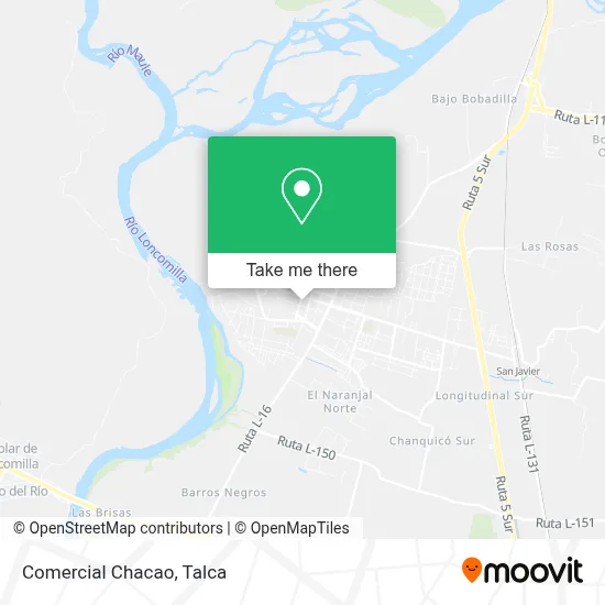 Comercial Chacao map