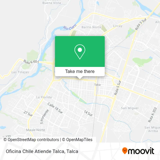 Oficina Chile Atiende Talca map