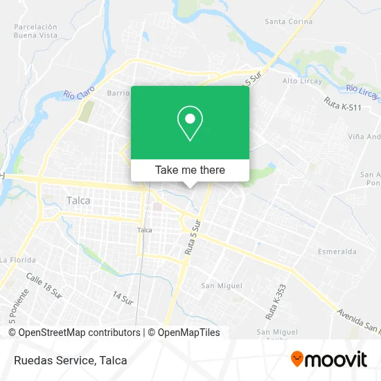 Ruedas Service map