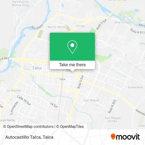 Autocastillo Talca map