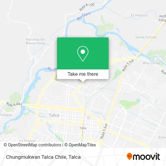 Chungmukwan Talca Chile map