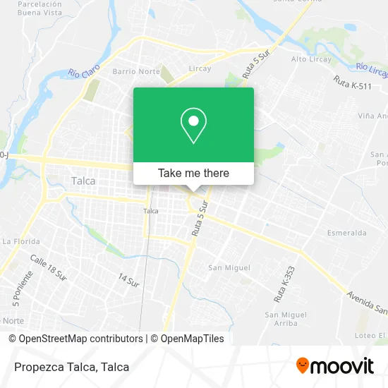 Propezca Talca map