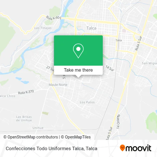 Confecciones Todo Uniformes Talca map