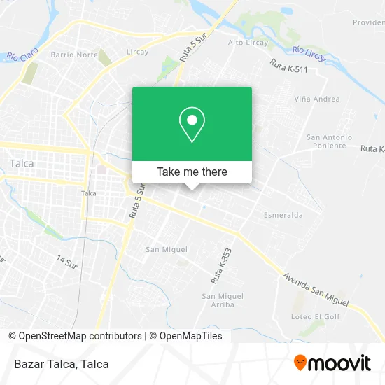 Bazar Talca map