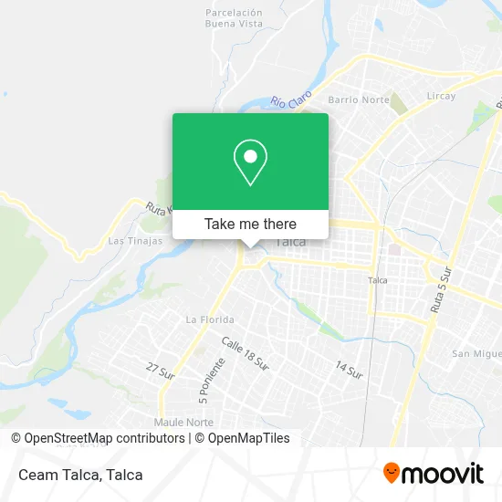 Ceam Talca map