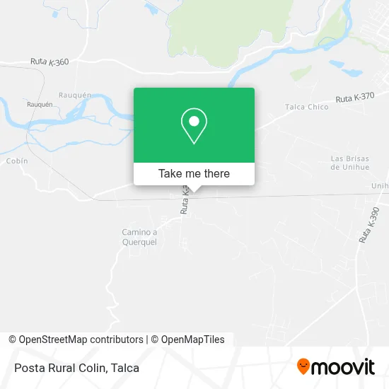 Posta Rural Colin map