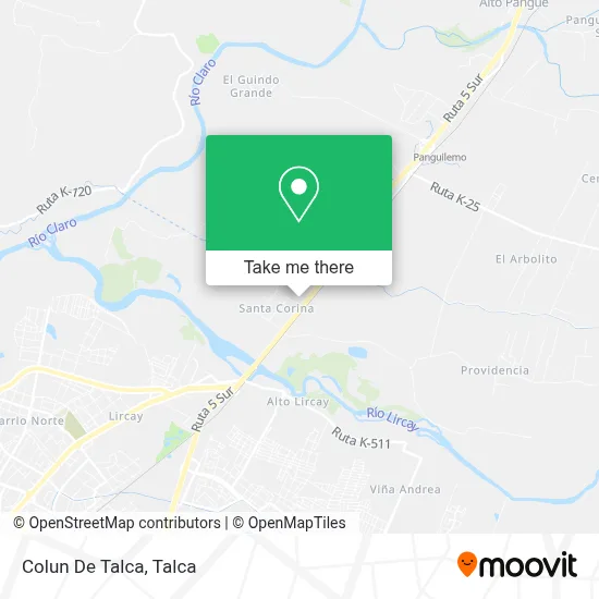 Colun De Talca map