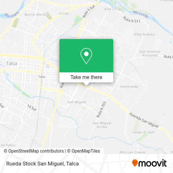 Rueda Stock San Miguel map