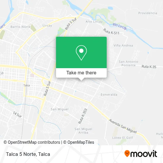 Talca 5 Norte map