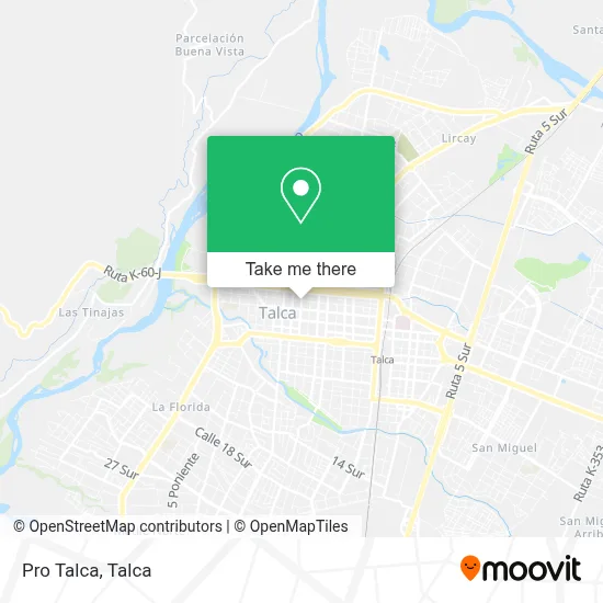 Pro Talca map
