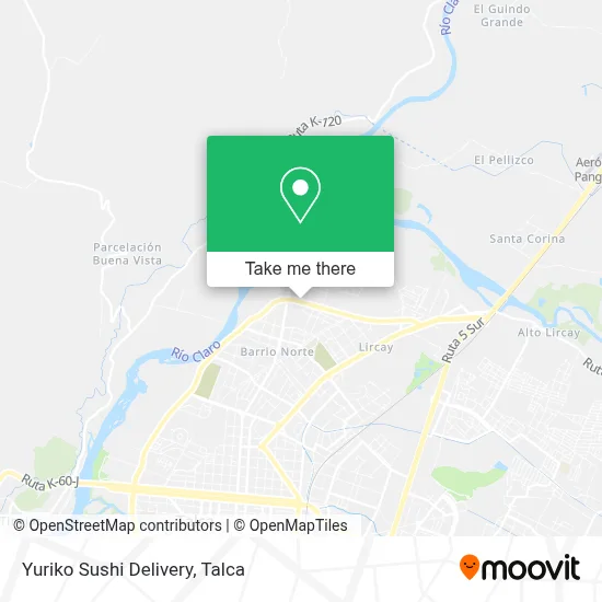Yuriko Sushi Delivery map