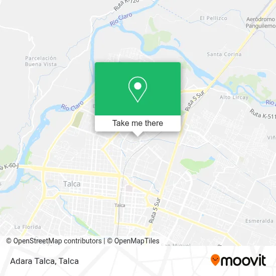 Adara Talca map