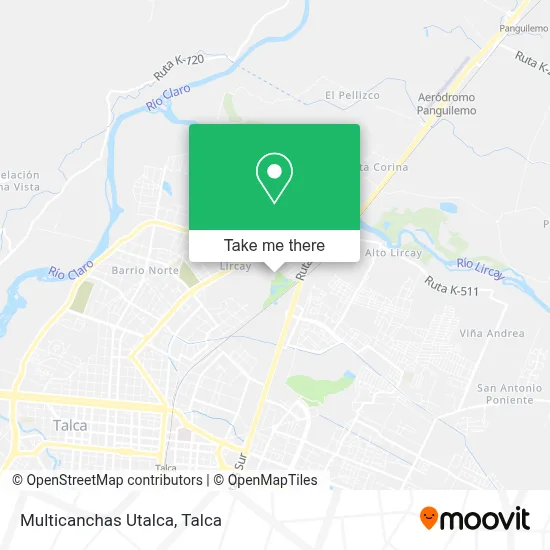 Multicanchas Utalca map