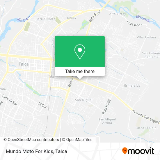Mundo Moto For Kids map