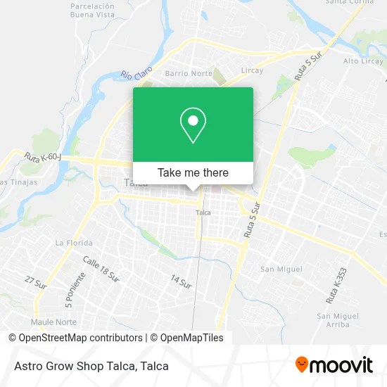 Astro Grow Shop Talca map