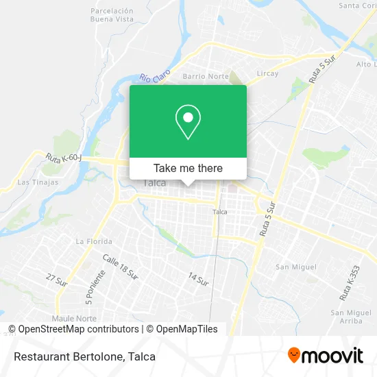 Restaurant Bertolone map