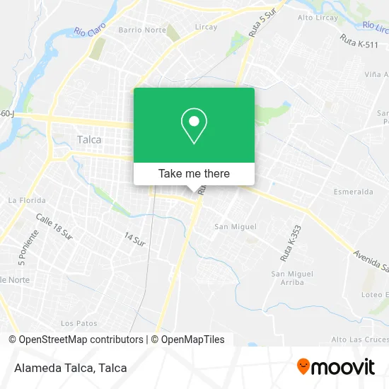 Alameda Talca map