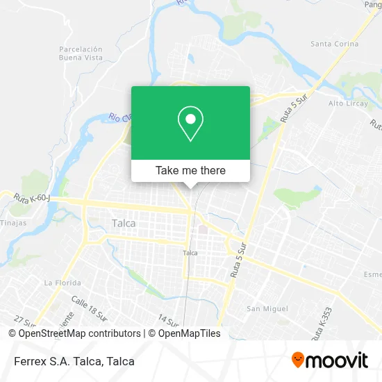 Ferrex S.A. Talca map