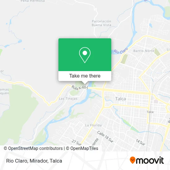 Rio Claro, Mirador map