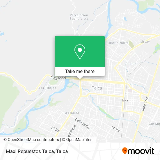 Maxi Repuestos Talca map