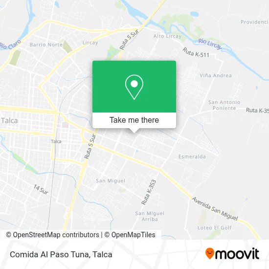 Comida Al Paso Tuna map
