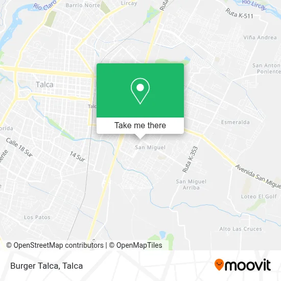 Burger Talca map