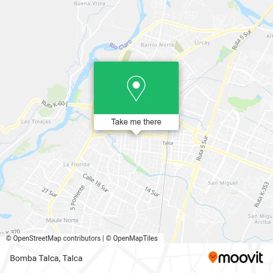 Bomba Talca map