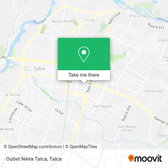 Outlet Neira Talca map