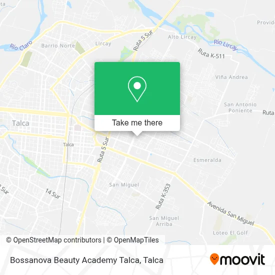 Bossanova Beauty Academy Talca map