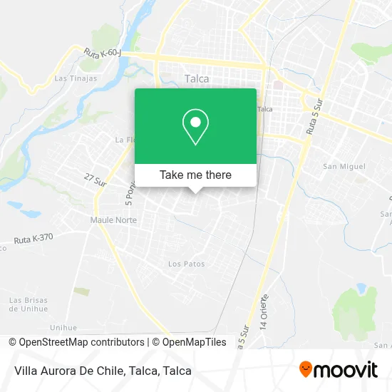 Villa Aurora De Chile, Talca map