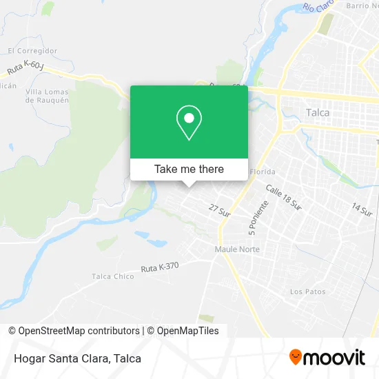 Hogar Santa Clara map