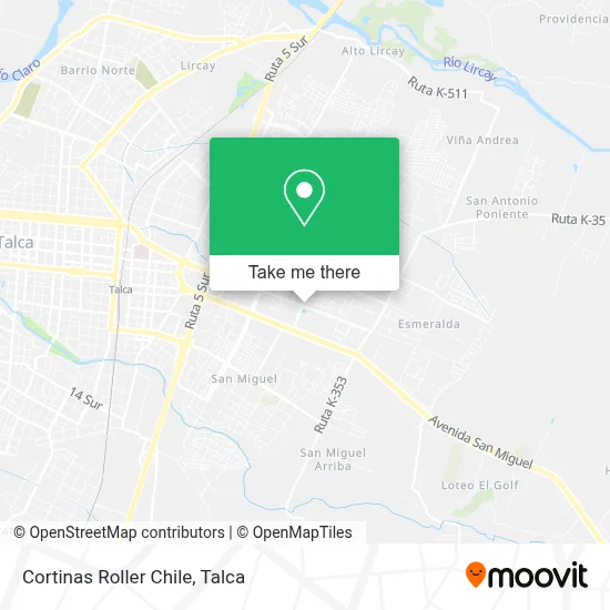 Cortinas Roller Chile map