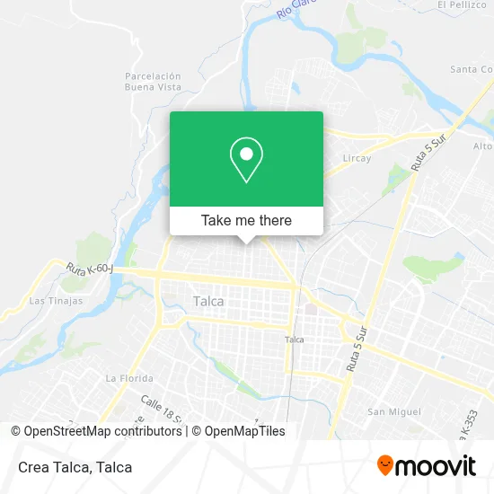 Crea Talca map