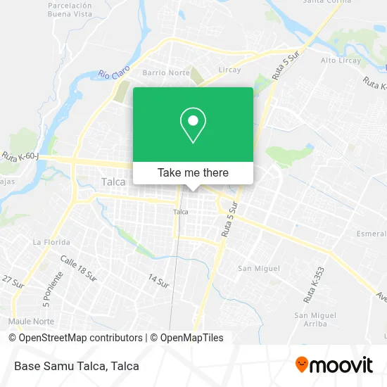 Base Samu Talca map