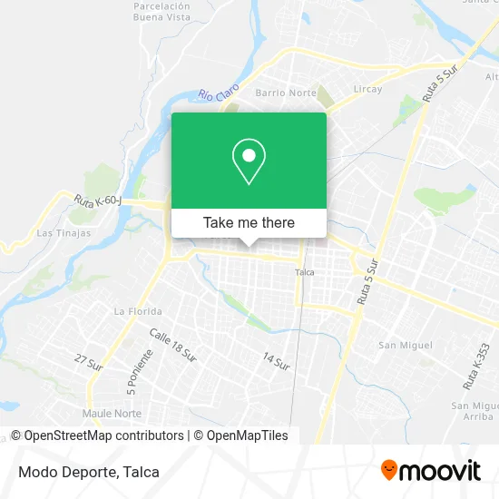 Modo Deporte map