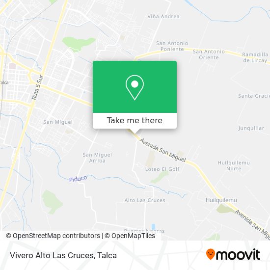 Vivero Alto Las Cruces map