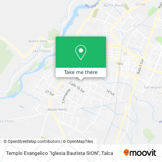 Templo Evangelico "Iglesia Bautista SION" map