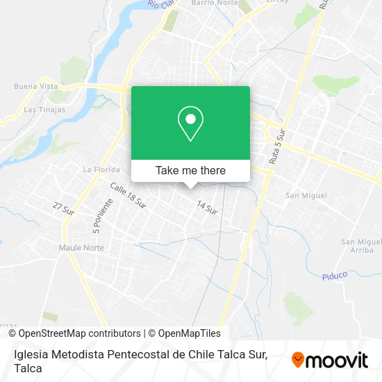 Iglesia Metodista Pentecostal de Chile Talca Sur map