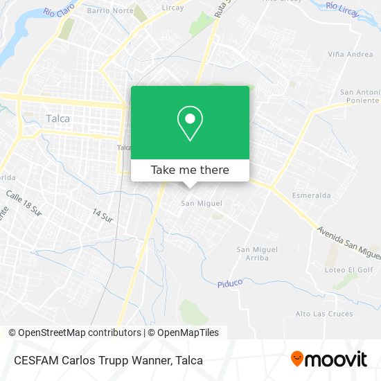 Mapa de CESFAM Carlos Trupp Wanner