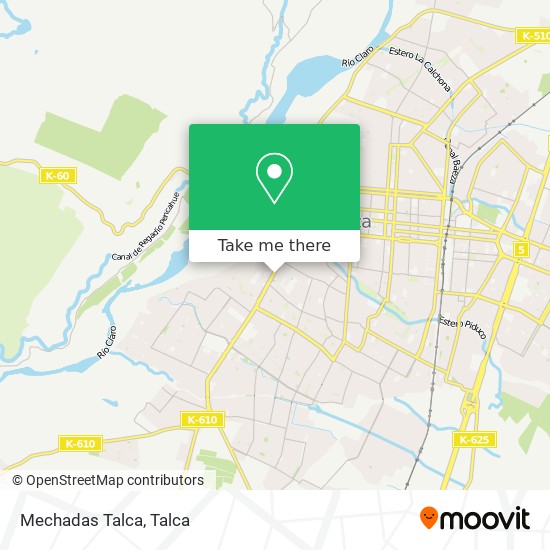 Mapa de Mechadas Talca