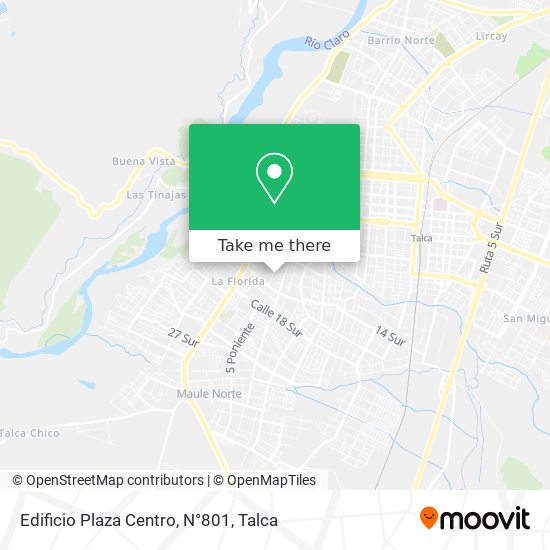 Mapa de Edificio Plaza Centro, N°801