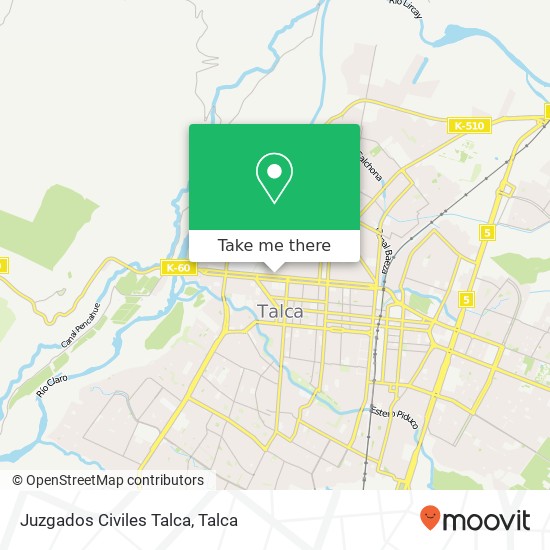 Juzgados Civiles Talca map