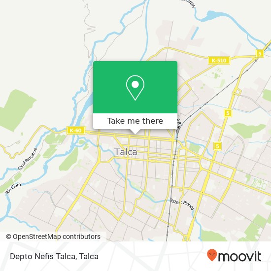 Depto Nefis Talca map