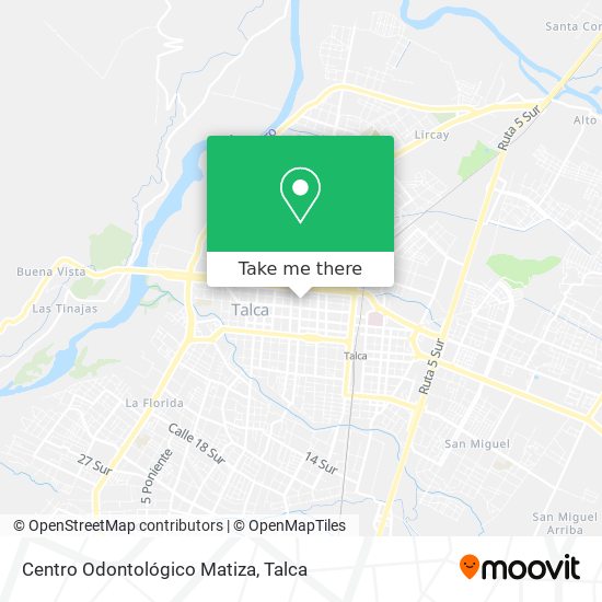 Mapa de Centro Odontológico Matiza