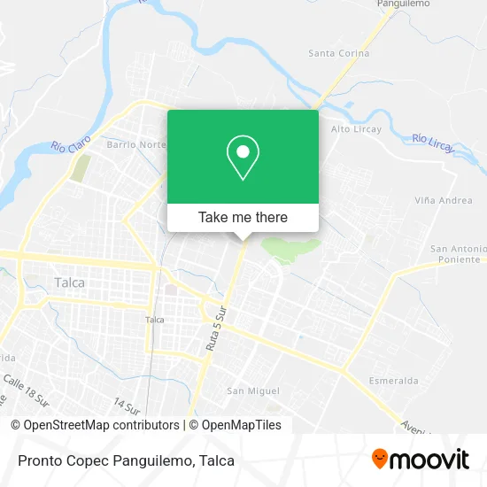 Mapa de Pronto Copec Panguilemo