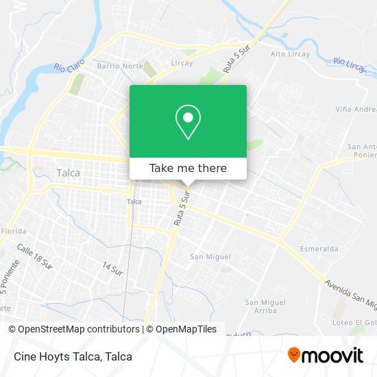 Mapa de Cine Hoyts Talca