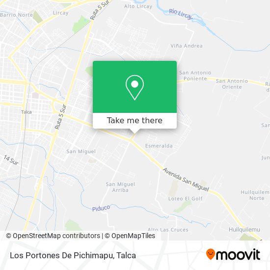 Los Portones De Pichimapu map